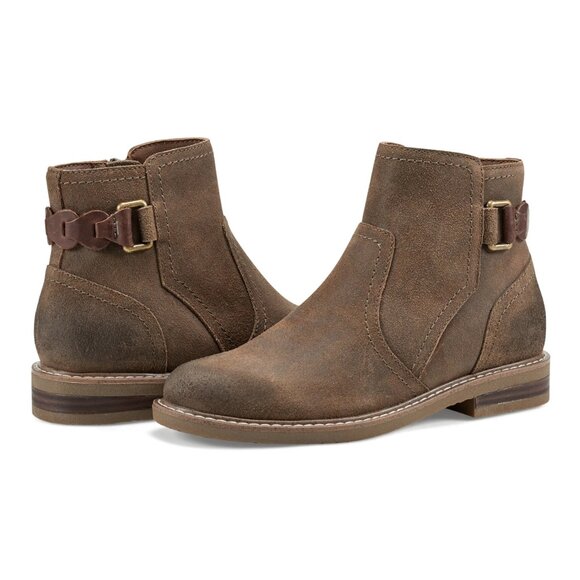 NEW EARTH Suede Jenna Comfort Booties Dark Brown for women 563mn - Picture 1 of 7